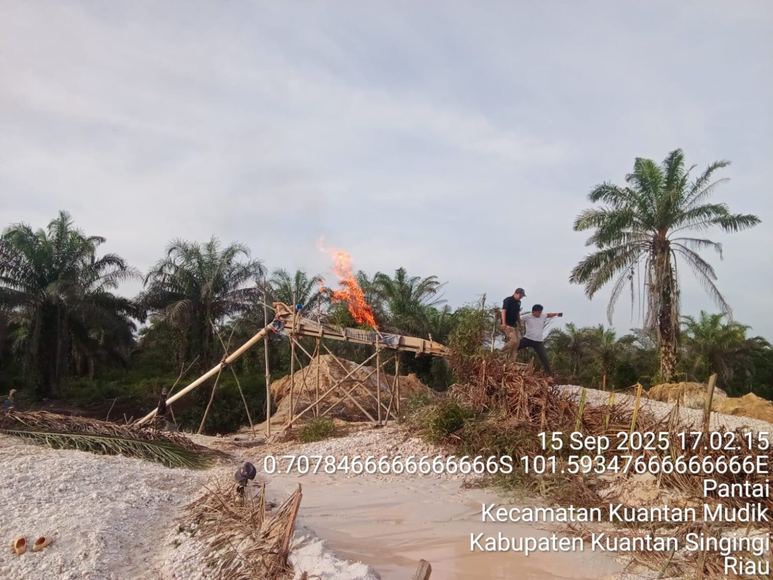 Polsek Kuantan Mudik Tertibkan Penambangan Emas Tanpa Izin di Desa Pantai